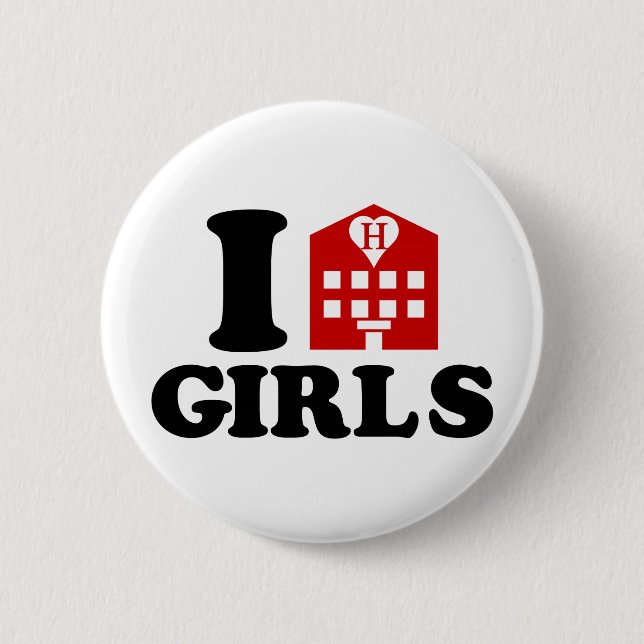 I Liebe Hotel Girls Button (Vorderseite)