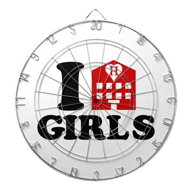 I Liebe Hotel Girls Dartscheibe (vorne)