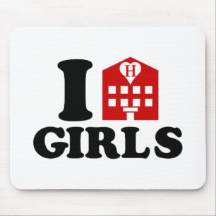I Liebe Hotel Girls Mousepad