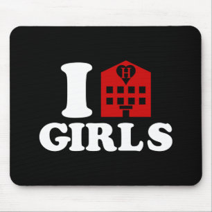 I Liebe Hotel Girls Mousepad