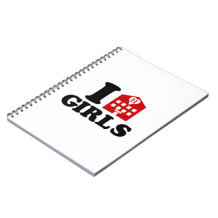 I Liebe Hotel Girls Notizblock