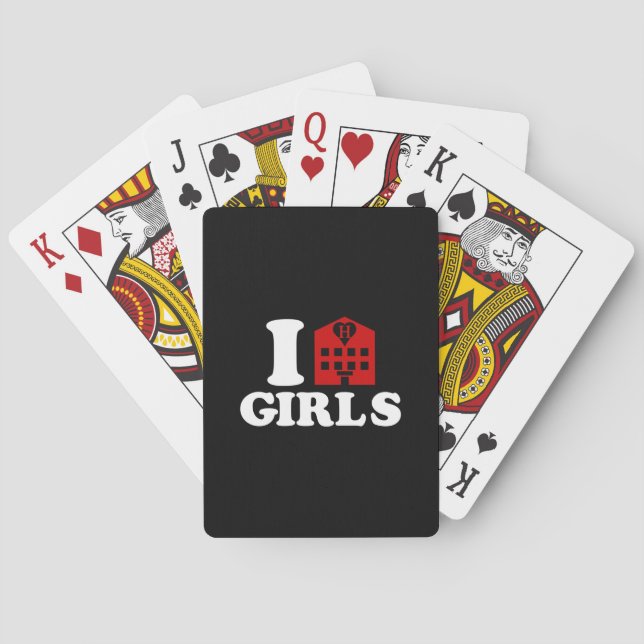 I Liebe Hotel Girls Spielkarten (Rückseite)