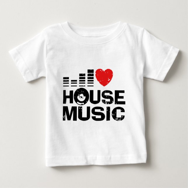 I Liebe House Music Baby T-shirt (Vorderseite)