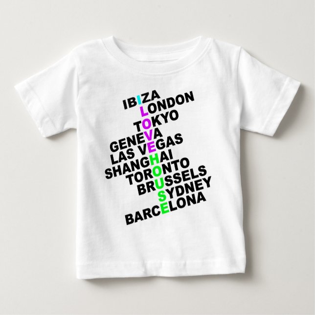 I Liebe House Music Baby T-shirt (Vorderseite)