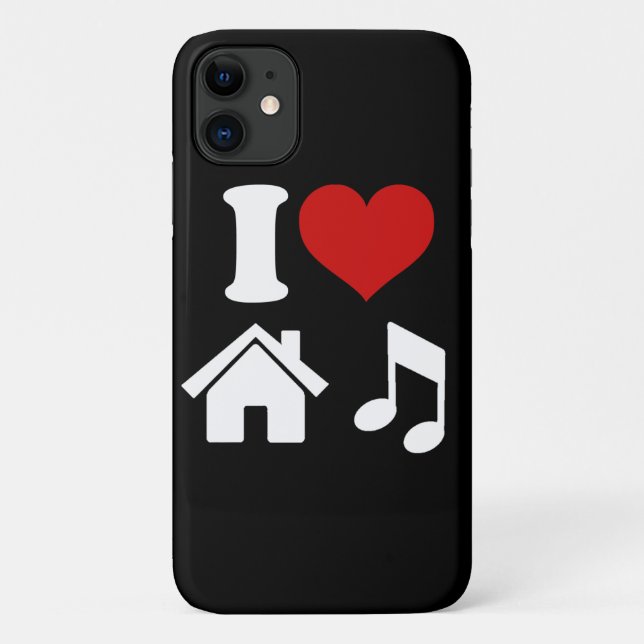 I Liebe House Music Case-Mate iPhone Hülle (Rückseite)