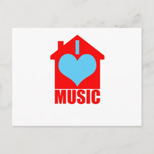 I Liebe House Music - Heart House Postkarte