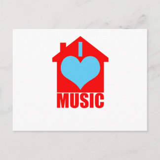 I Liebe House Music - Heart House Postkarte