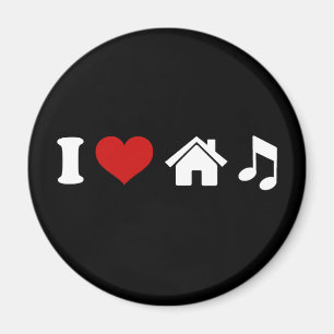 I Liebe House Music Magnet   Ibiza Party Geschenke