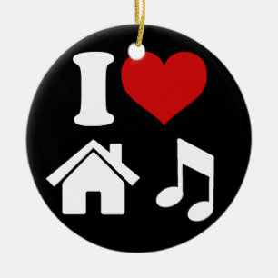 I Liebe House Music Ornament   Ibiza-Tanz-Party