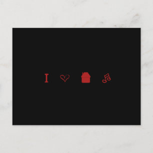 "I Liebe House Music" Postkarte