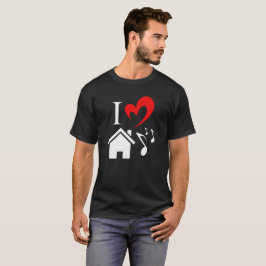 I Liebe House Music Pullman Valentinstag T-Shirt