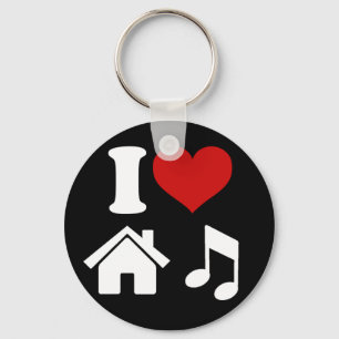 I Liebe House Music Schlüsselanhänger