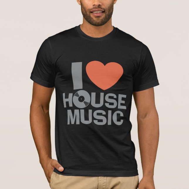 I Liebe House Music T-Shirt (Vorderseite)