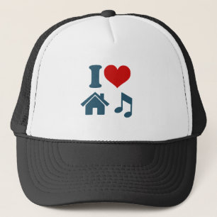 I Liebe House Music Trucker Hat   Ibiza-Tanz Truckerkappe