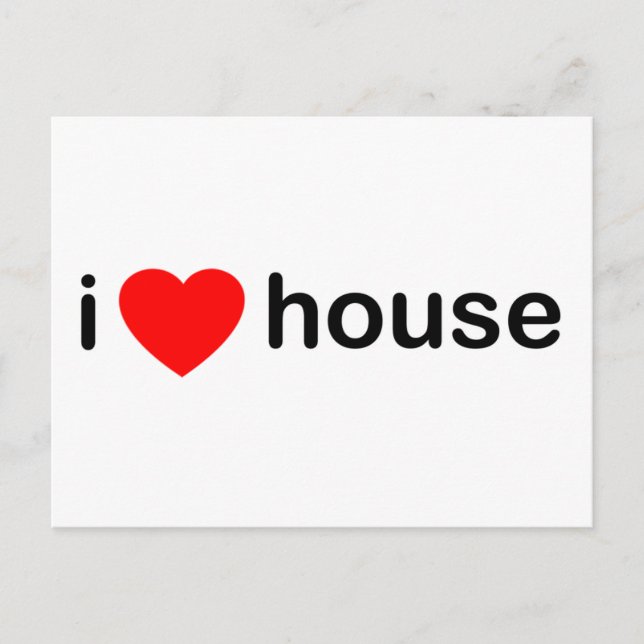 I Liebe House Postkarte (Vorderseite)
