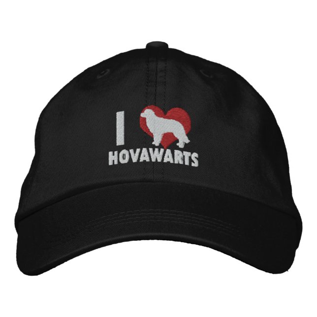 I Liebe Hovawarts bestickter Hut (Dark) (Vorderseite)