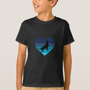 I Liebe Howling Wolves Retro Herz T-Shirt