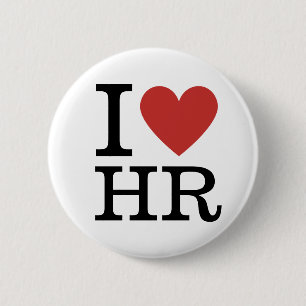 I ❤️ Liebe HR (HR Dep.) PERSONALISIERBAR Button