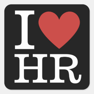 I ❤️ Liebe HR Square Sticker - Personalreferat