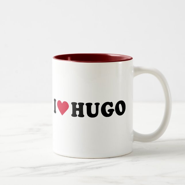 I LIEBE HUGO ZWEIFARBIGE TASSE (Rechts)