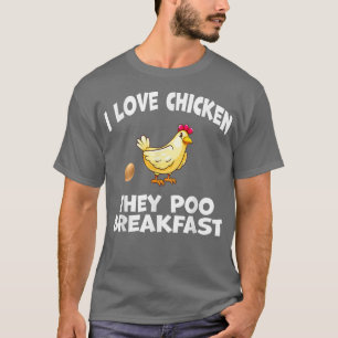 I Liebe Hühnchen sie kochen Frühstück lustiges Huh T-Shirt