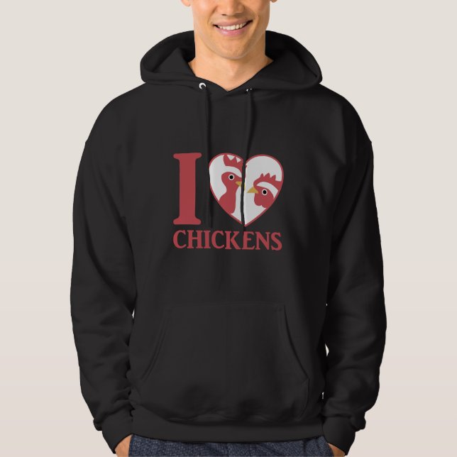 I Liebe Hühner Cu Hoodie (Vorderseite)
