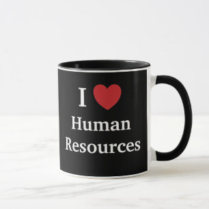 I Liebe Human Resources Lieben Me, Black & Red Tasse