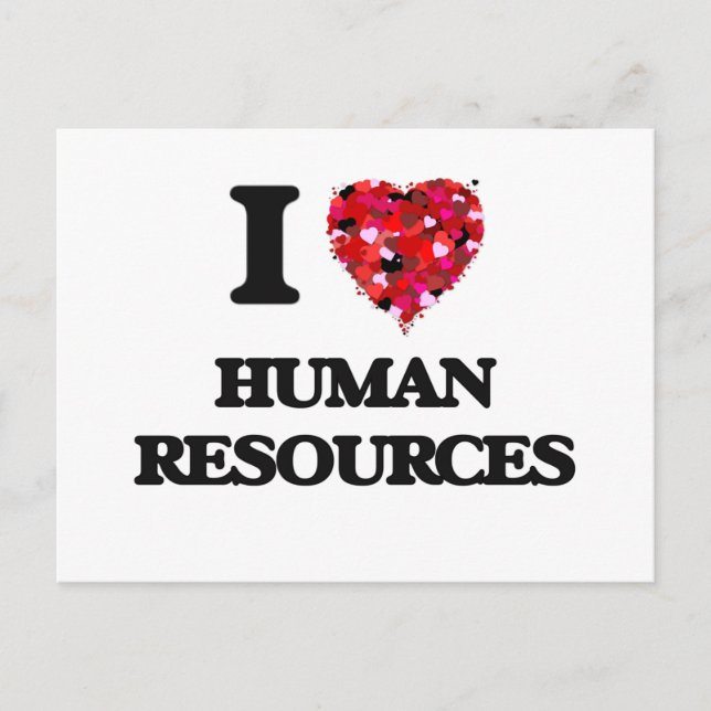 I Liebe Humanressourcen Postkarte (Vorderseite)