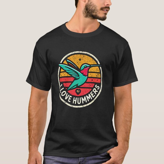 I Liebe Hummers Bird Hummingbird Colibri T-Shirt (Vorderseite)