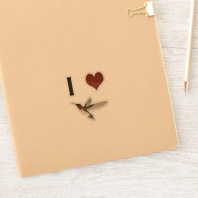 I Liebe Hummingbirds Aufkleber (Notizbuch)