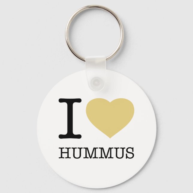 I LIEBE HUMMUS SCHLÜSSELANHÄNGER (Vorderseite)