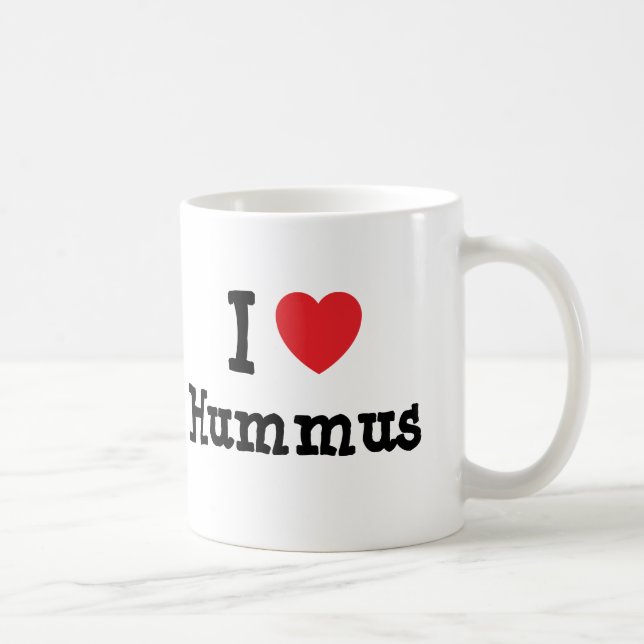 I Liebe Hummus T - Shirt Kaffeetasse (Rechts)