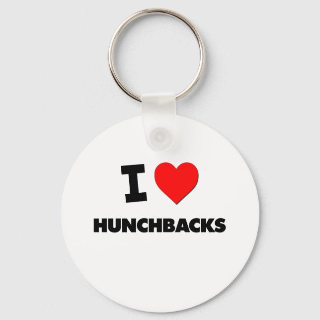 I Liebe Hunchbacks Schlüsselanhänger (Vorderseite)