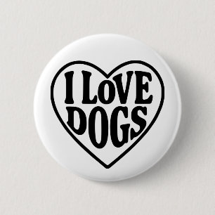 I Liebe Hunde Button