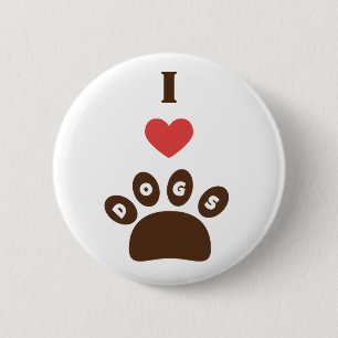 I Liebe Hunde Button