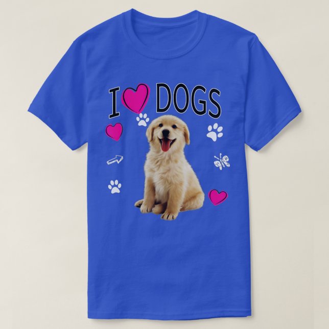 I Liebe Hunde - Golden Labrador Retriever T-Shirt (Design vorne)