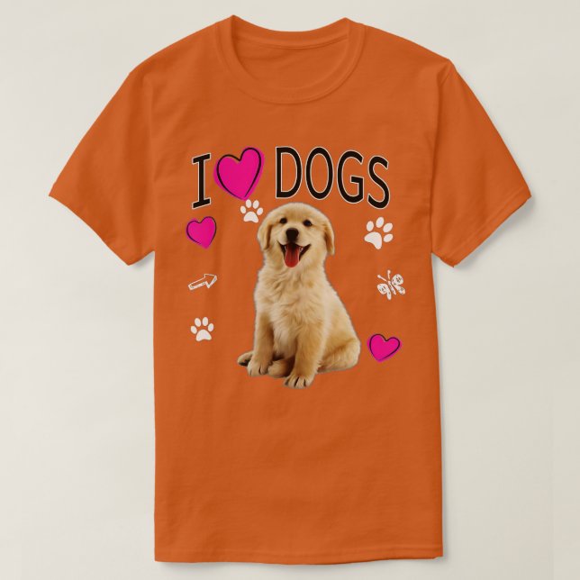 I Liebe Hunde - Golden Labrador Retriever T-Shirt (Design vorne)