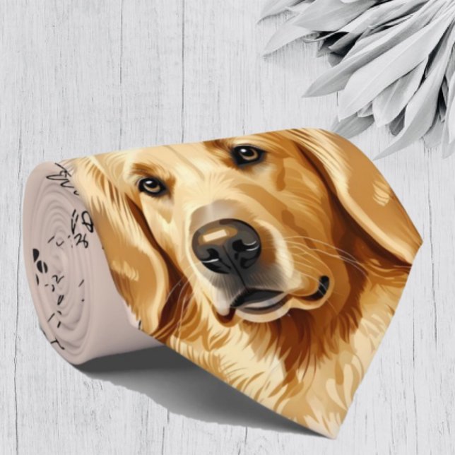 I Liebe Hunde Golden Retriever Labrador Neck Tie Krawatte (Von Creator hochgeladen)