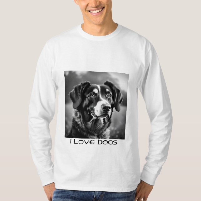 I Liebe Hunde-Heartwärming Grafisches T-Shirt für  (Vorderseite)
