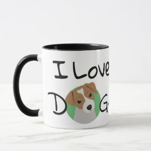 I Liebe Hunde Jack Russell und Herz Tasse