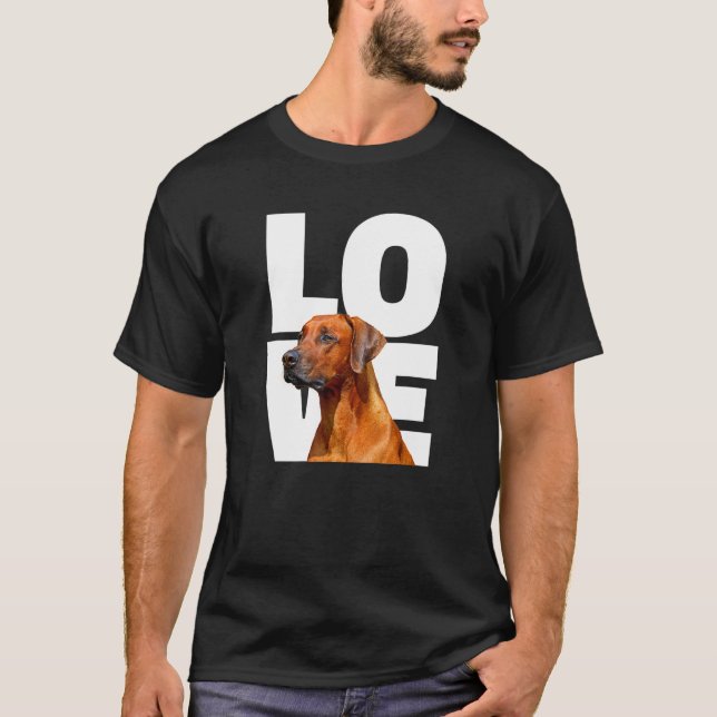 I Liebe Hunde Niedlich Rhodesian Ridgeback T T-Shirt (Vorderseite)