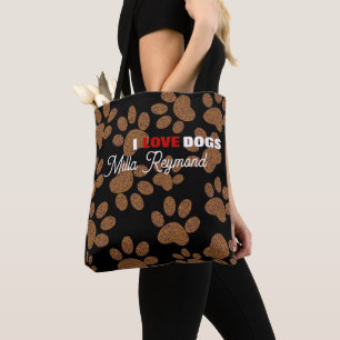 I Liebe Hunde Personalisiert Black