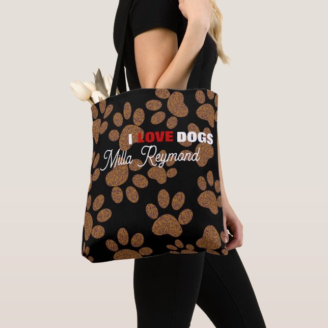 I Liebe Hunde Personalisiert Black (Von Nahem)