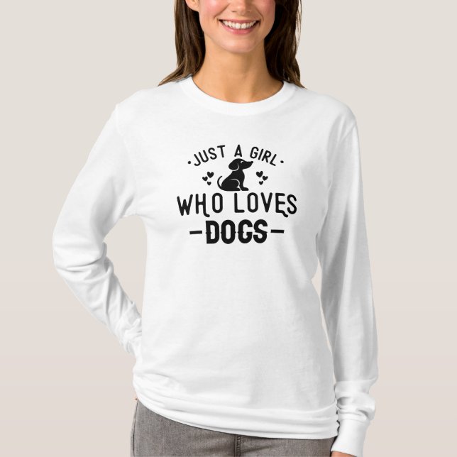 I Liebe Hunde T-Shirt (Vorderseite)