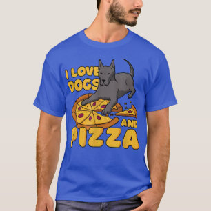 I Liebe Hunde und Pizzenhundebesitzer Welpenkatze T-Shirt