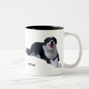 I Liebe Hunde Zweifarbige Tasse