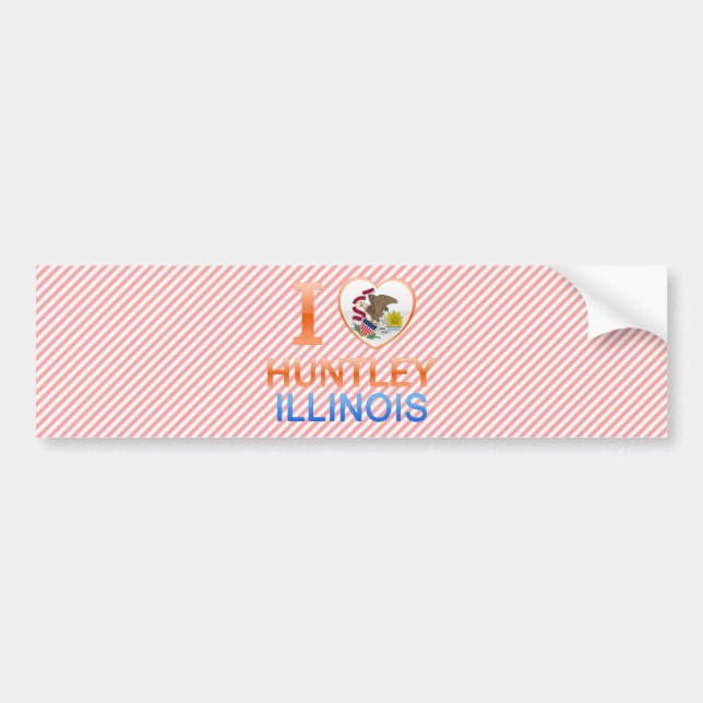 I Liebe Huntley, IL Autoaufkleber (Vorne)