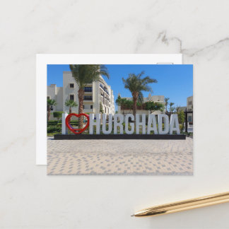 I Liebe Hurghada Ägypten Urlaub Souvenir Foto Postkarte