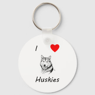 I LIEBE HUSKIES SCHLÜSSELANHÄNGER