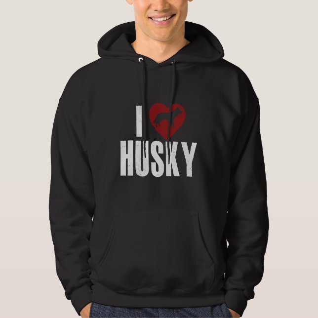 I Liebe Husky Hoodie (Vorderseite)